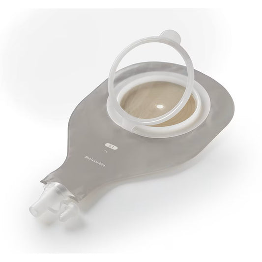 SenSura® Mio Post op Ostomy bag - 1 piece - window & outlet -100 mm transparent - 5/box - Healium.me