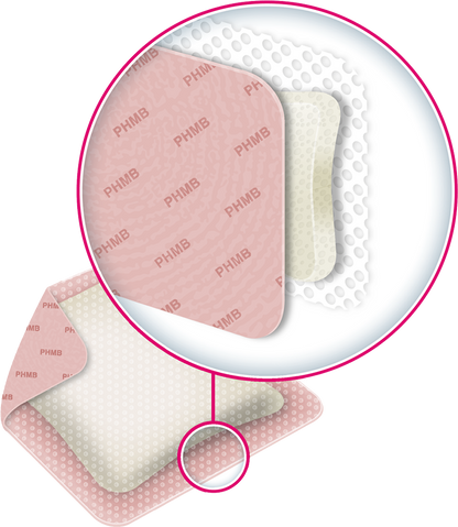 ActivHeal Silicone Foam Border PHMB - 10/Box - Healium.me
